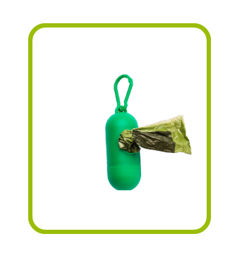 Green poop bags for dogs